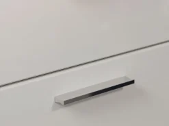 Badezimmer Bad Möbel Set weiß Hochglanz Eiche Badset mit Hochschrank Mambo 112 cm