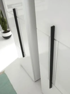 Bad Hängeschrank Hochglanz weiß Badezimmer Schrank Ober Hänger Badmöbel Design-D