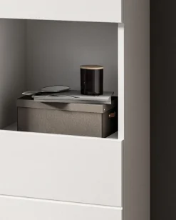 Badmöbel Kommode Badezimmer Unterschrank weiß Hochglanz Badkommode Larik 38 x 106 cm
