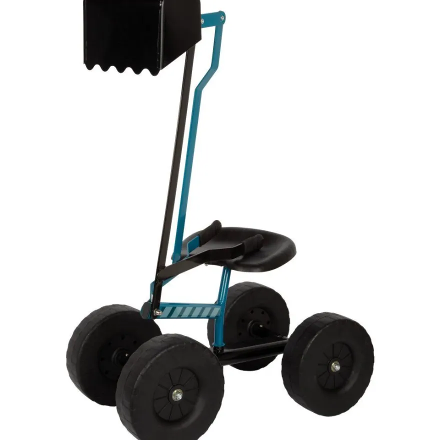 Bagger mit Rädern blau