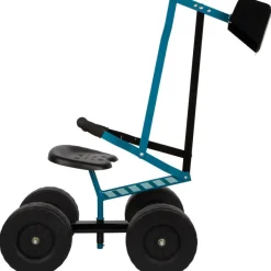Bagger mit Rädern blau