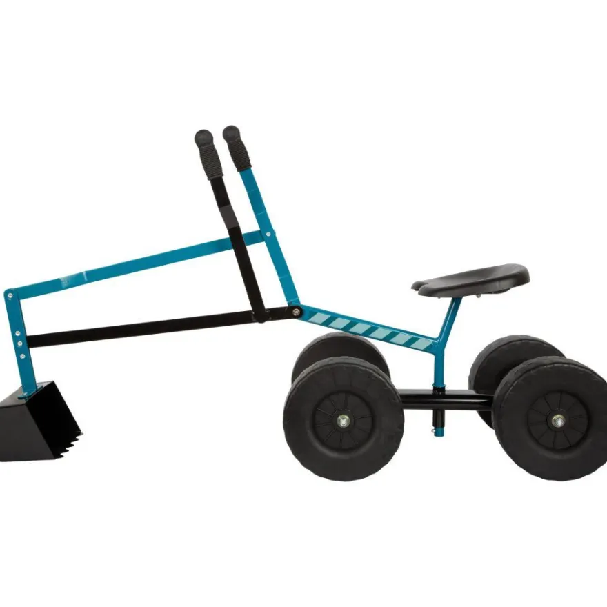 Bagger mit Rädern blau