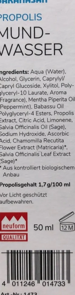 Bakanasan Propolis Mundwasser 50ml Packung