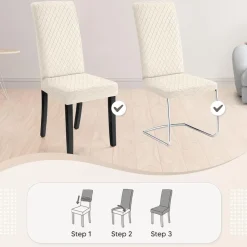BalladHome Stuhlhussen 6er Set, Stretch Stuhlbezug für Esszimmerstühle