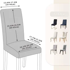 BalladHome Stuhlhussen 6er Set, Stretch Stuhlbezug für Esszimmerstühle