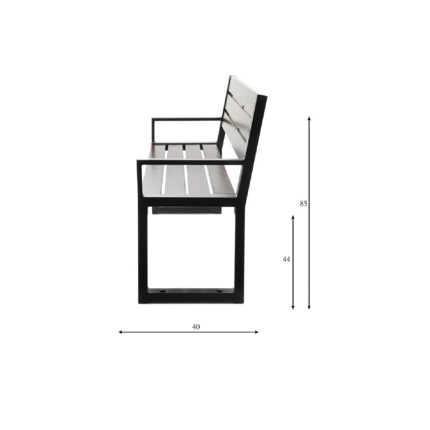 Bankbeine Bankgestell Gartenbank Parkbank Bankfüße Stahl 2 Stück Schwarz 02004A