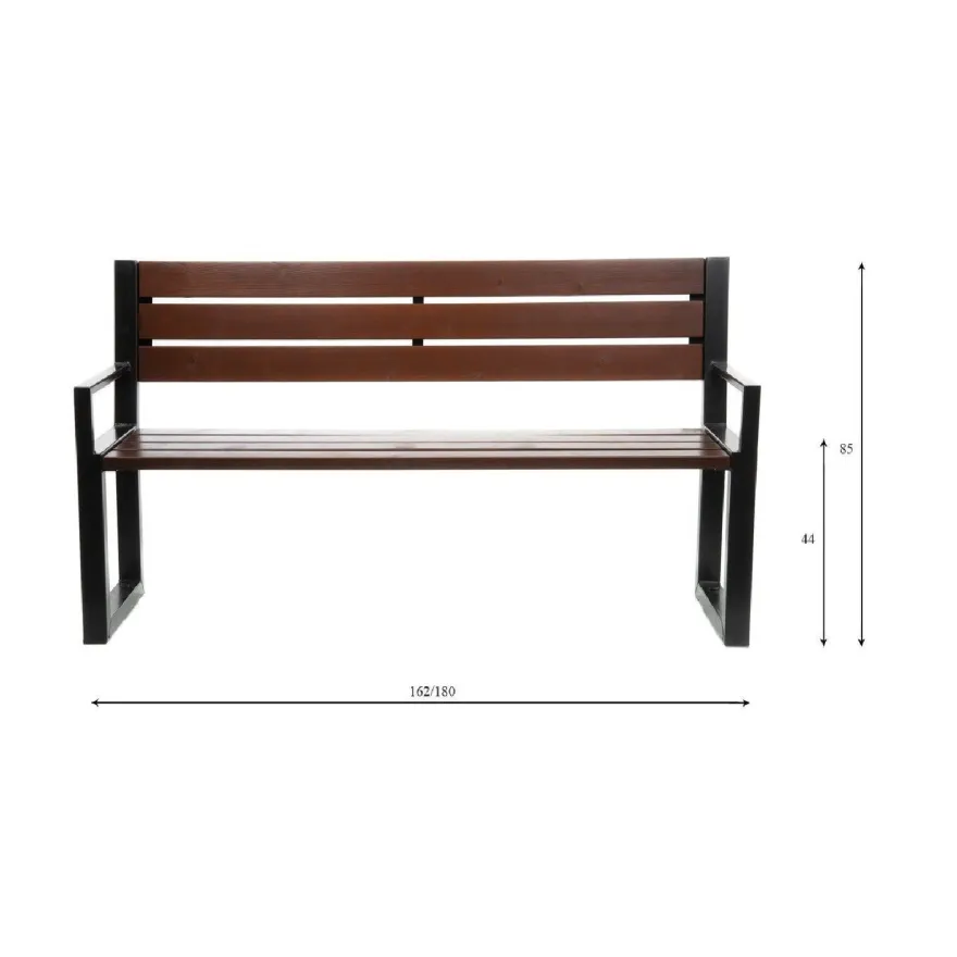 Bankbeine Bankgestell Gartenbank Parkbank Bankfüße Stahl 2 Stück Schwarz 02004A