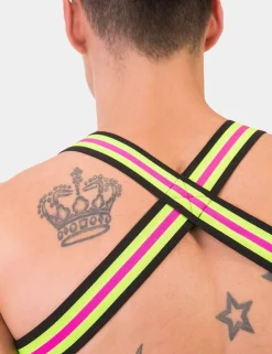 barcode Berlin Harness Lets Play gelb-pink 91668/173 gay sexy Blitzversand