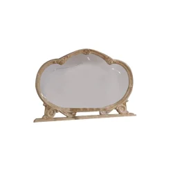 Barock Wandspiegel Bella in Beige Hochglanz