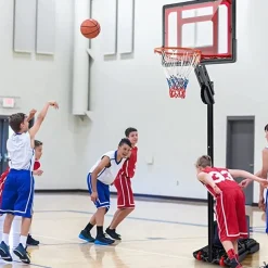 Basketballständer 228-265 cm höhenverstellbar, Basketballkorb mit Ständer & 2 Rädern