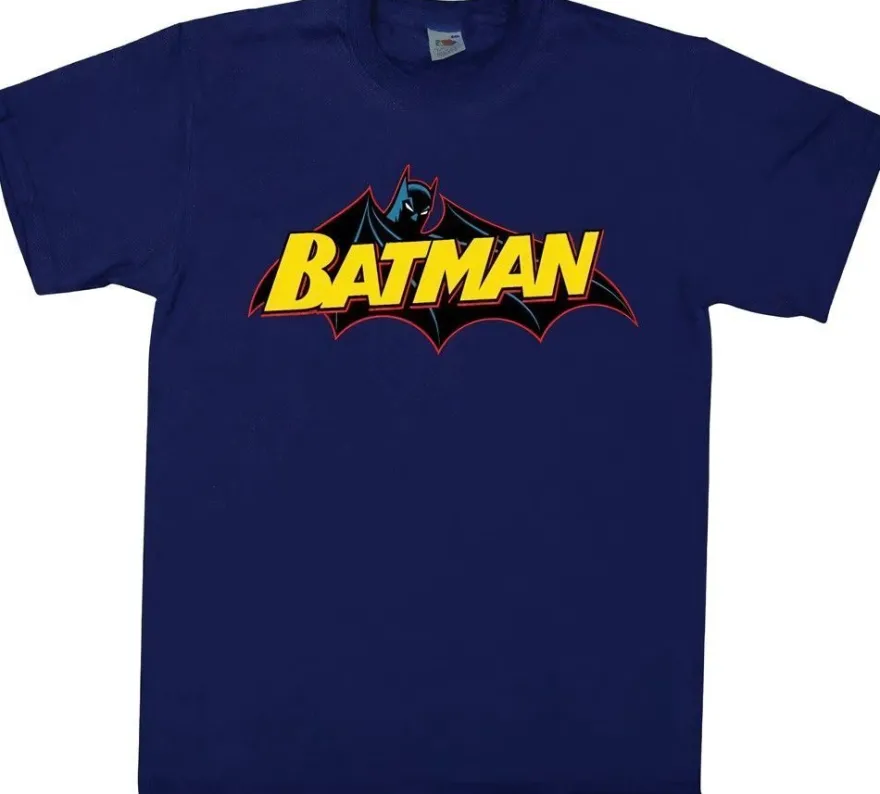 Batman Retro Logo T-Shirt Navy