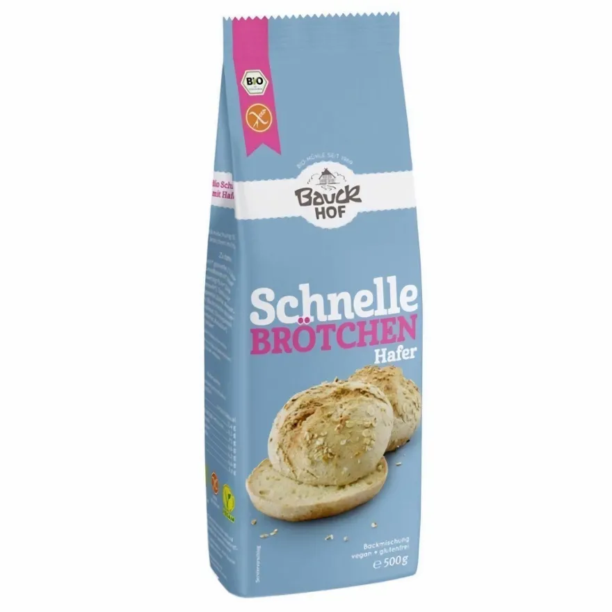 Bauckhof Schnelle Brötchen Hafer Bio Backmischung glutenfrei - 3000.0g