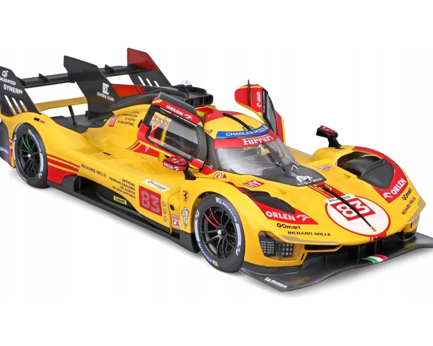 Bburago 18-16313 Ferrari 499P LMH #83 Modellauto 1:18 Le Mans 2024 Sammlermodell
