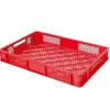 78 Bäckerkisten in 5 Größen, 600x400 mm, H 90 mm - 410 mm, rot + 5 Roller, rot