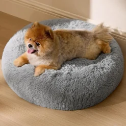 Bedsure Flauschiges Katzenbett rund Ø 60 cm, waschbar, für Katzen und kleine