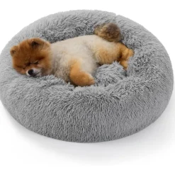 Bedsure Flauschiges Katzenbett rund Ø 60 cm, waschbar, für Katzen und kleine