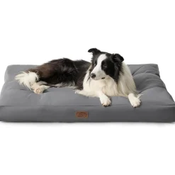 Bedsure Hundebett L (91x68 cm) - Waschbare, gepolsterte Hundematte für Hunde