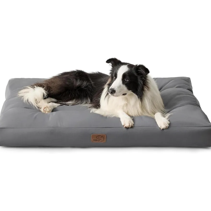 Bedsure Hundebett L (91x68 cm) - Waschbare, gepolsterte Hundematte für Hunde
