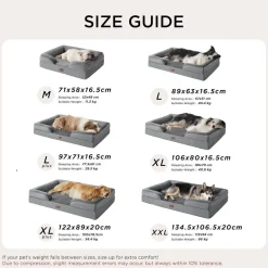 Bedsure Orthopädisches Hundebett 106x80 cm, Ergonomisches Hundesofa für große