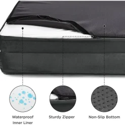Bedsure Orthopädisches Hundebett 106x80 cm, Ergonomisches Hundesofa für große