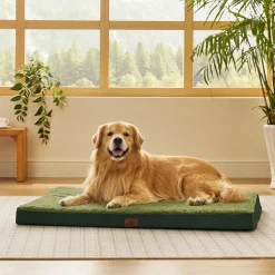 Bedsure Orthopädisches Hundebett für große Hunde, 112x81x7.6cm, Dunkelgrün