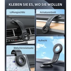Beeasy Magsafe Handyhalterung Auto für Armaturenbrett mit biegsamem Arm, starke