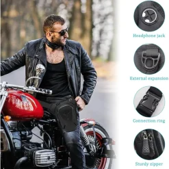 Beeluky Beintasche Motorrad für Herren Damen Oberschenkeltasche Wasserdicht