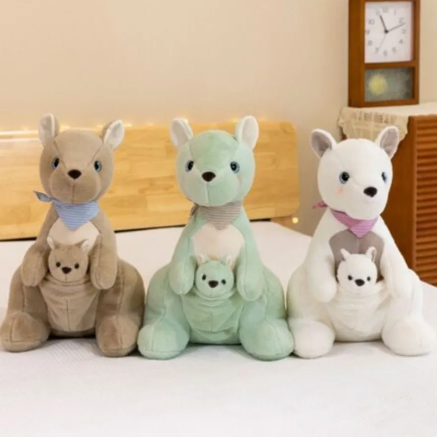 behaarte Mutter und Sohn Kangurus Plüschtiere Plüsch Spielzeug