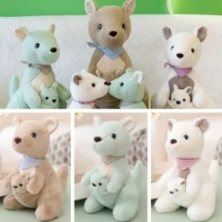behaarte Mutter und Sohn Kangurus Plüschtiere Plüsch Spielzeug