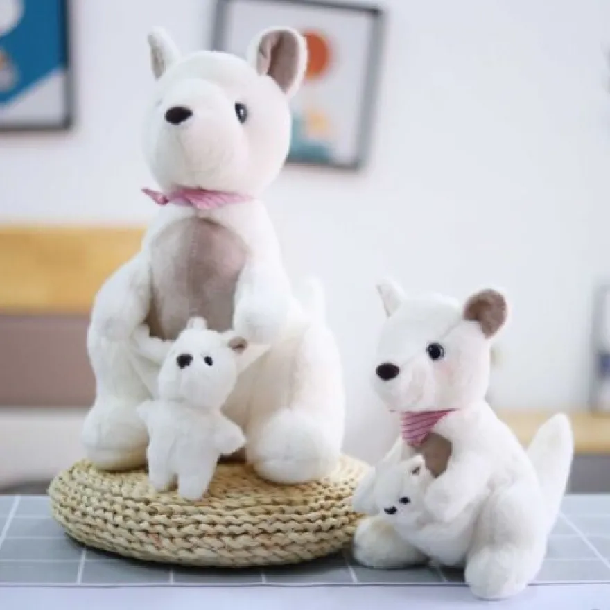 behaarte Mutter und Sohn Kangurus Plüschtiere Plüsch Spielzeug