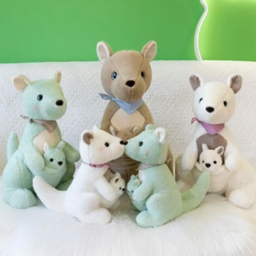 behaarte Mutter und Sohn Kangurus Plüschtiere Plüsch Spielzeug