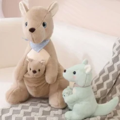 behaarte Mutter und Sohn Kangurus Plüschtiere Plüsch Spielzeug