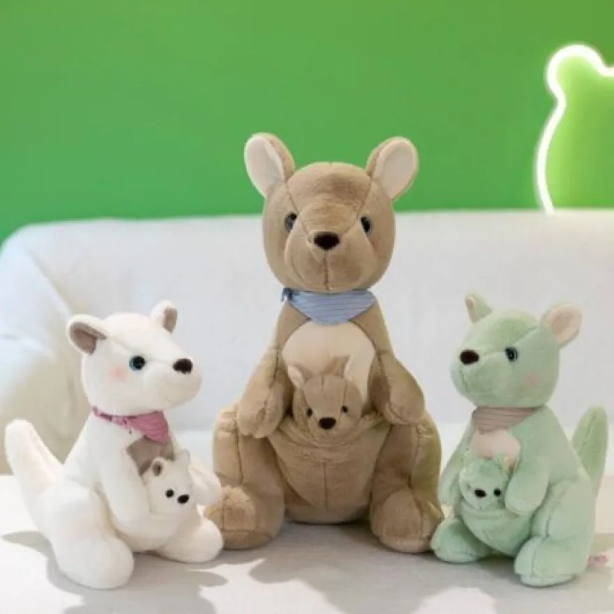 behaarte Mutter und Sohn Kangurus Plüschtiere Plüsch Spielzeug