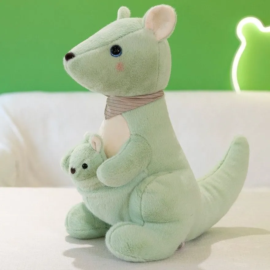 behaarte Mutter und Sohn Kangurus Plüschtiere Plüsch Spielzeug