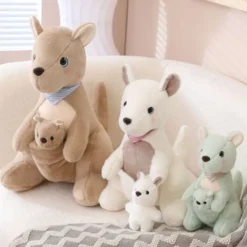 behaarte Mutter und Sohn Kangurus Plüschtiere Plüsch Spielzeug