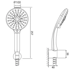 Beitz & Walz AqvaBasic III Wannenset mit Handbr. 1-strahlig