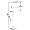 Beitz & Walz Aqvadesign Standbrause 90°x90° 200 mm / rund / Schl.-V