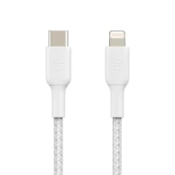 Belkin Lightning/USB-C Kabel ummantelt mfi 2m weiß
