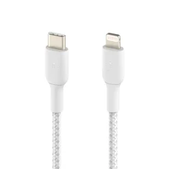 Belkin Lightning/USB-C Kabel ummantelt mfi 2m weiß
