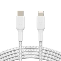 Belkin Lightning/USB-C Kabel ummantelt mfi 2m weiß