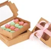 BELLE VOUS Cupcake-Boxen mit Sichtfenster - 20er Set 20×13×5 cm