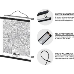 Benjia Magnetische Posterschiene 76cm Schwarz - Einfache Aufhängung für