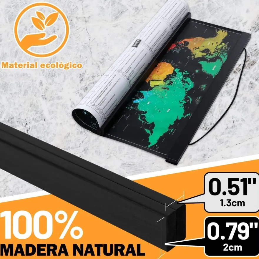 Benjia Magnetische Posterschiene 76cm Schwarz - Einfache Aufhängung für