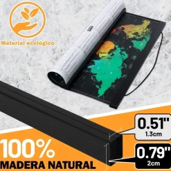 Benjia Magnetische Posterschiene 71cm Schwarz für Kunstwerke, Fotos und Drucke