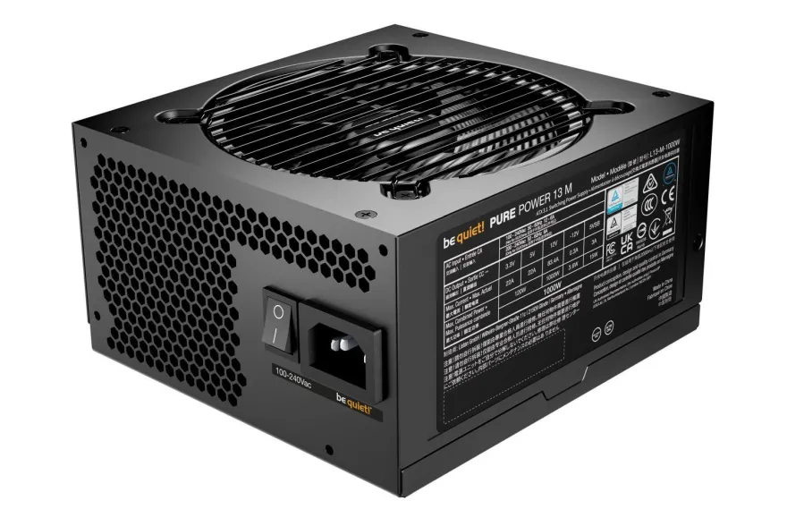 Be Quiet! Pure Power 13 M | 1000W, 1000 W, 100 - 240 V, 1050 W, 50/60 Hz, 12 A, 6 A
