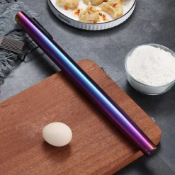 Berglander Teigroller 42cm aus Edelstahl mit Regenbogen Titanbeschichtung für