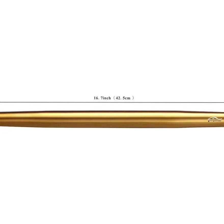 Berglander Teigroller 42cm Edelstahl Nudelholz mit Gold Titan Beschichtung für