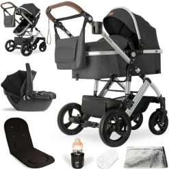 Bergsteiger Nizza 3 in 1 Kinderwagen Babyschale und Isofix Station optional