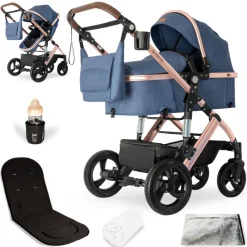Bergsteiger Nizza 3 in 1 Kinderwagen Babyschale und Isofix Station optional