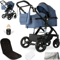 Bergsteiger Nizza 3 in 1 Kinderwagen Babyschale und Isofix Station optional